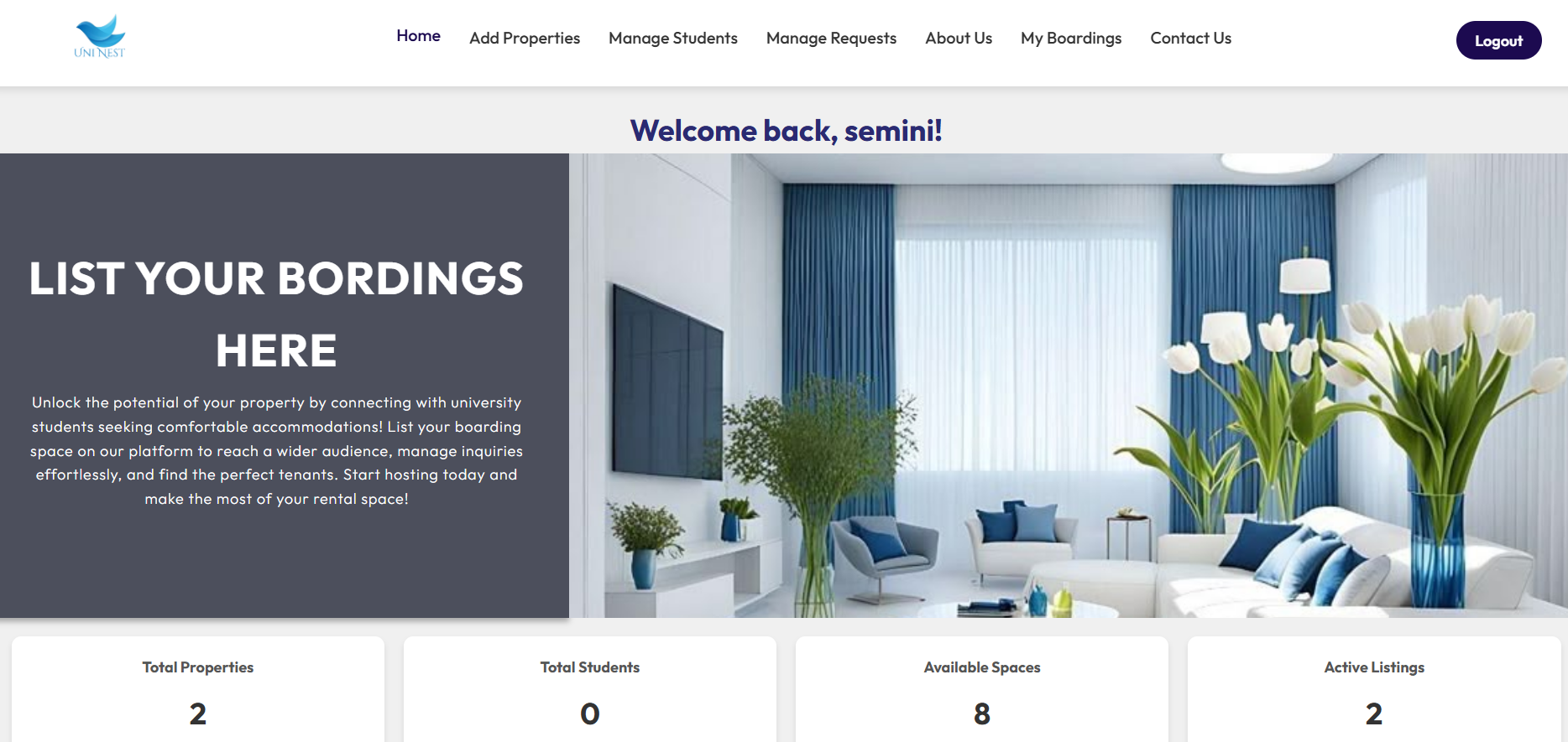 Uni Nest – Boarding Finder for University Students